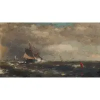 George McCord, Breezy Morning, Oil on canvas