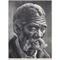 Aaron by Thomas Hart Benton, Lithograph "Aaron", sold Oct 2025