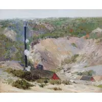 Factory in Landscape by Winthrop Duthie Turney, 1919, Oil on canvas, sold Oct 2025