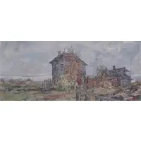 Sergueï Chepik, La Vieille Masion (The Old House), 1983, Oil on canvas