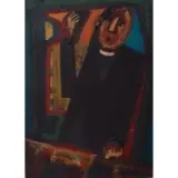 Vincent Smith, Fire and Brimstone, Oil and sand on canvas