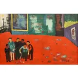 Sidney Koblenz, Bronx Schoolyard, circa 1940, Oil on canvas