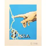 Robert Fried, Dylan's Drifter (From Non-Negotiable Eights), 1971, Screenprint with embossing and rubber stamp additions