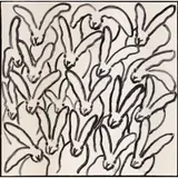Hunt Slonem, Hutch Monday (White Rabbits)