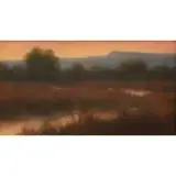 Jane Bloodgood-Abrams, Sunset River Landscape, 1996, Pastel
