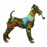 Nano Lopez, Sherlock, , Rare 25"H Lifesize dog bronze sculpture