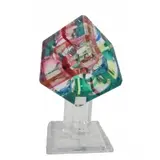 Shlomi Haziza, Untitled, Acrylic/Lucite cube on stand
