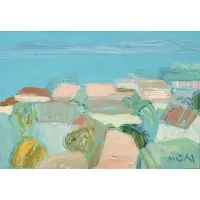 Roger Mühl, Cap d'Antibes, Oil on canvas