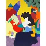 Otmar Olt, Im Garten der Madame P (In the Garden of Madame P), Oil and acrylic on canvas