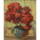 Otto Bierhals, Floral Still-Life, Oil on artist board