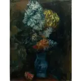 Max Band, Flowers in a Blue Vase, Oil on canvas