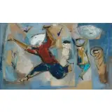 John Chinn Young, Boys Flying Kites, Oil on canvas