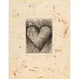 Jim Dine, The Jewish Heart, 1982, Etching and drypoint on Richard Debas floral paper