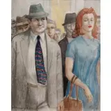 William McElcheran, Untitled (Figures Walking), Two Works on Paper:(i) 'Untitled' (Figures Walking)