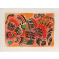 Alan Gussow, Chilly Morning, 1986, Mixed media, pastel on paper