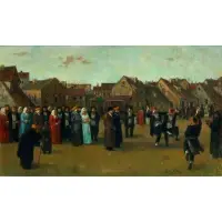 Tully Filmus, Wedding at Twilight Rome, Oil on canvas