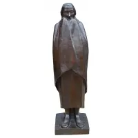 Ernst Barlach, Frierendes Mädchen, Bronze with brown patina
