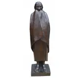 Ernst Barlach, Frierendes Mädchen, Bronze with brown patina