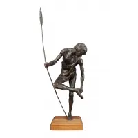 Kenneth Bunn, Maasai with Thorn, Bronze on wooden base