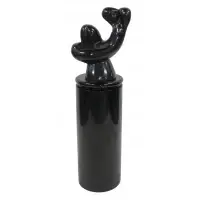 Daniel Kafri, Untitled, Marble sculpture on black lacquered pedestal