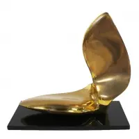 Jack Zajac, Swan 11, , 1971, Signed and number edition 6 / 25 Gilded Bronze abstract sculpture