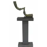 Shirley Klinghofer, TRAPEZE, Bronze sculpture on stone pedestal base