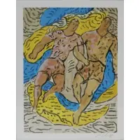 Sandro Chia, Athletes, (From official Arts portfolio of the XXIV Olympiad, Seoul, Korea) 1988