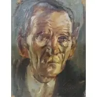 George Cherepov, Untitled, Portrait, oil on board, signed lr rt