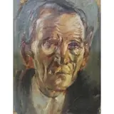 George Cherepov, Untitled, Portrait, oil on board, signed lr rt