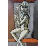 Lucio Ranucci, Harlequin, Oil on canvas, signed lr left