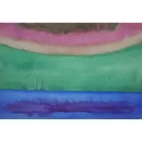 Vincent Smith, Untitled, Blue Horizon, Gouache, signed and titled