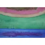 Vincent Smith, Untitled, Blue Horizon, Gouache, signed and titled