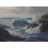 William Columbus Ehrig, Seascape, Oil on canvas, signed