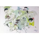 S. W. Wahyu, – Indonesia Modernist Figures of Balinese Children, Oil on canvas, signed