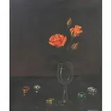 Ubaldu Cosimo Veneziani, Floral still life, Oil on canvas, signed lr rt