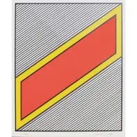 Silver Image by Nicholas Krushenick, 1979, Colored silkscreen on paper, sold Jul 2025
