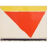 Alexander Liberman, Untitled (Red Triangle), 1970, Colored lithograph on paper