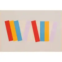 Charles Hinman, Untitled (Color Bars), Colored Screen print on paper