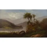 Edmund Darch Lewis, Sailing in the Hudson Highlands, 1881, Oil on canvas