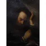 Carl Rahl, Portrait of a Man in Contemplation, Oil on canvas