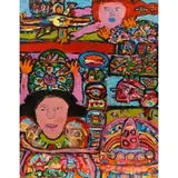 Monika Misslbeck, Jack and the Beanstalk, 1987, Oil on canvas