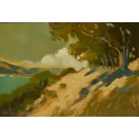 Jack Cassinetto, Looking at Marin From Angel Island, 1997, Oil on board