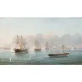 Tommaso de Simone, The Bombardment of Alexandria, 11th and 12th July 1882, 1883, Oil on canvas