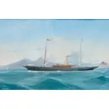 Antonio de Simone the Elder, The Steam Yacht Eugenia', Gouache on paper