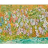 R. Rogers, A Bloom of Lilac Flowers by The Water's Edge, 1962, Oil on canvas