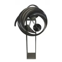 Bruce Stillman, Untitled, Kinetic Art Moving Metal Sculpture, polished steel
