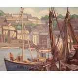 Clarence Roy Greenaway, Fishing Cove, Cornwall, England, Oil on board