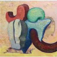 Robert Jessup, Emblems in Search of an Identity, Oil on canvas