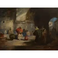 Douglas Arthur Teed, Orientalist Street Scene, Oil on canvas