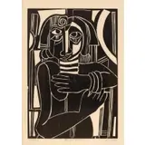 David Clyde Driskell, African Dancer, Linocut on paper